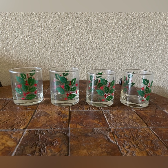 Vintage handmade Christmas glass cups - Picture 3 of 12